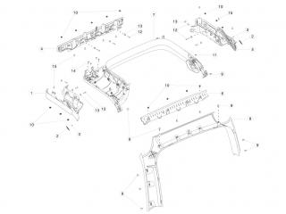 Накладка стойки С Tesla Model X 1 поколение 2020, 1035960-04-E