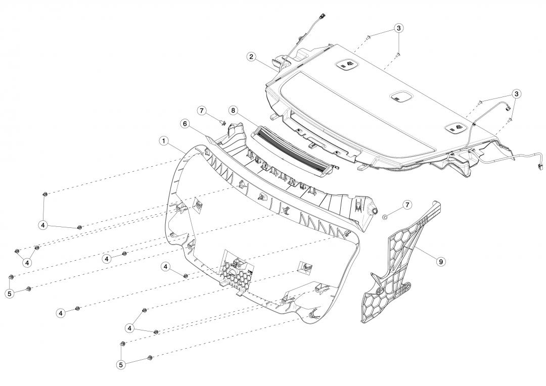 накладка декоративная Tesla Model 3 1 поколение 2020, 1020213-00-A - фото №1