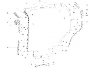 накладка декоративная Tesla Model X 1 поколение 2020, 1050473-00-D