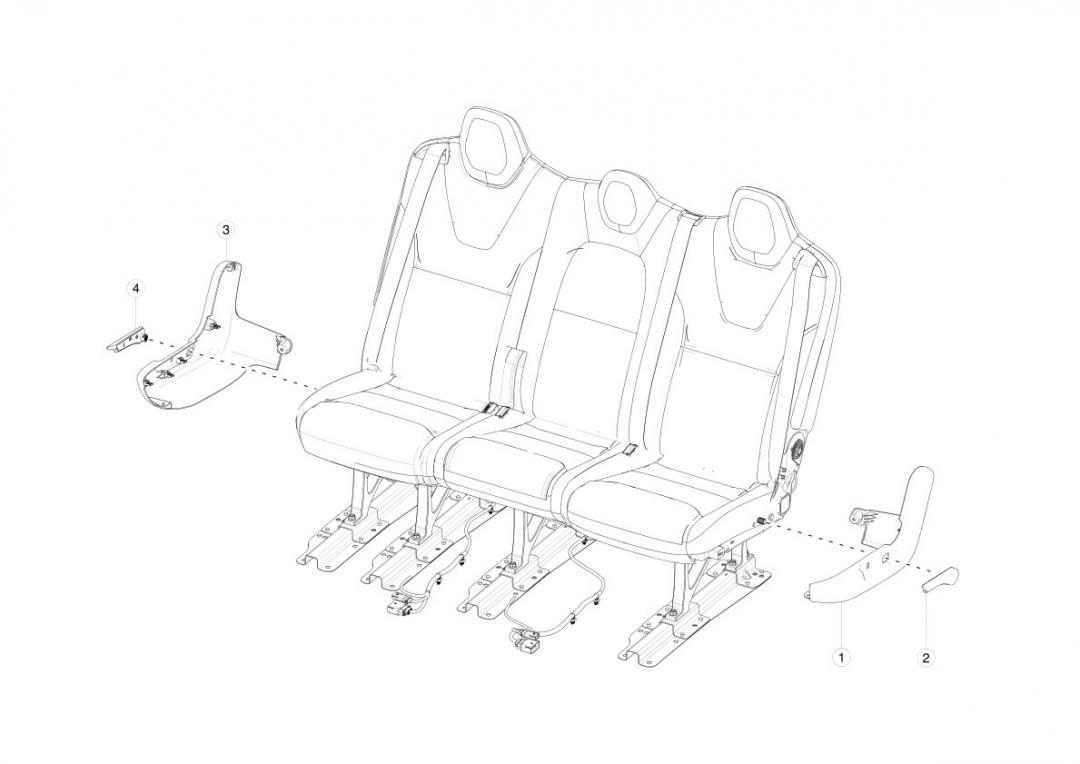 салон (комплект сидений) Tesla Model X 1 поколение 2020, 1058225-00-A - фото №1