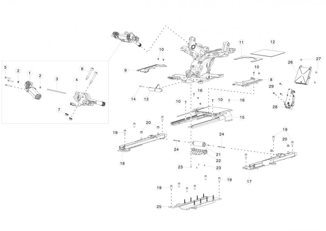 салон (комплект сидений) Tesla Model X 1 поколение 2020, 1034385-01-H - фото №1