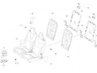 Кронштейн накладки, стойки В Tesla Model X 1 поколение 2020, 1052517-00-H