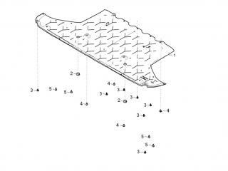 защита арок (подкрылок) Tesla Model S 1 поколение 2016, 6008189-00-F
