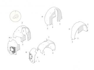 защита арок (подкрылок) Tesla Model S 1 поколение 2016, 1049363-00-A