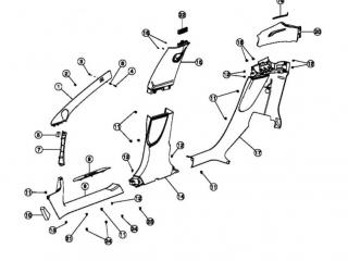 накладка декоративная Tesla Model S 1 поколение 2016, 1024631-09-C