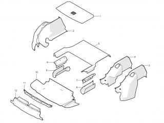 накладка декоративная Tesla Model S 1 поколение 2016, 1045200-00-A