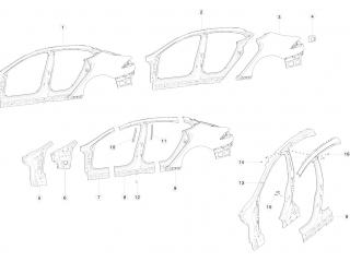 рама Tesla Model S 1 поколение 2016, 1020513-S0-A