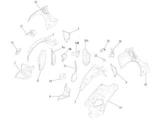 рама Tesla Model S 1 поколение 2016, 1007768-S0-B