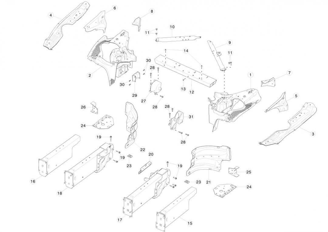 рама Tesla Model S 1 поколение 2016, 1004379-00-A - фото №1