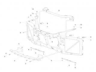 Гребень переднего бампера Tesla Model S 1 поколение 2016, 1045120-00-A