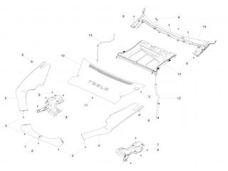 защита арок (подкрылок) Tesla Model S 1 поколение [рестайлинг] 2020, 1060481-00-C
