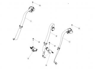 Замок ремня безопасности 2-го ряда сидений Tesla Model 3 1 поколение 2020, 1457704-01-A