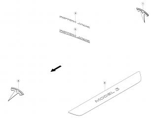 эмблема Tesla Model 3 1 поколение 2020, 1484848-00-A