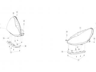 крепление фары левой Tesla Model 3 1 поколение 2020, 1453375-00-A
