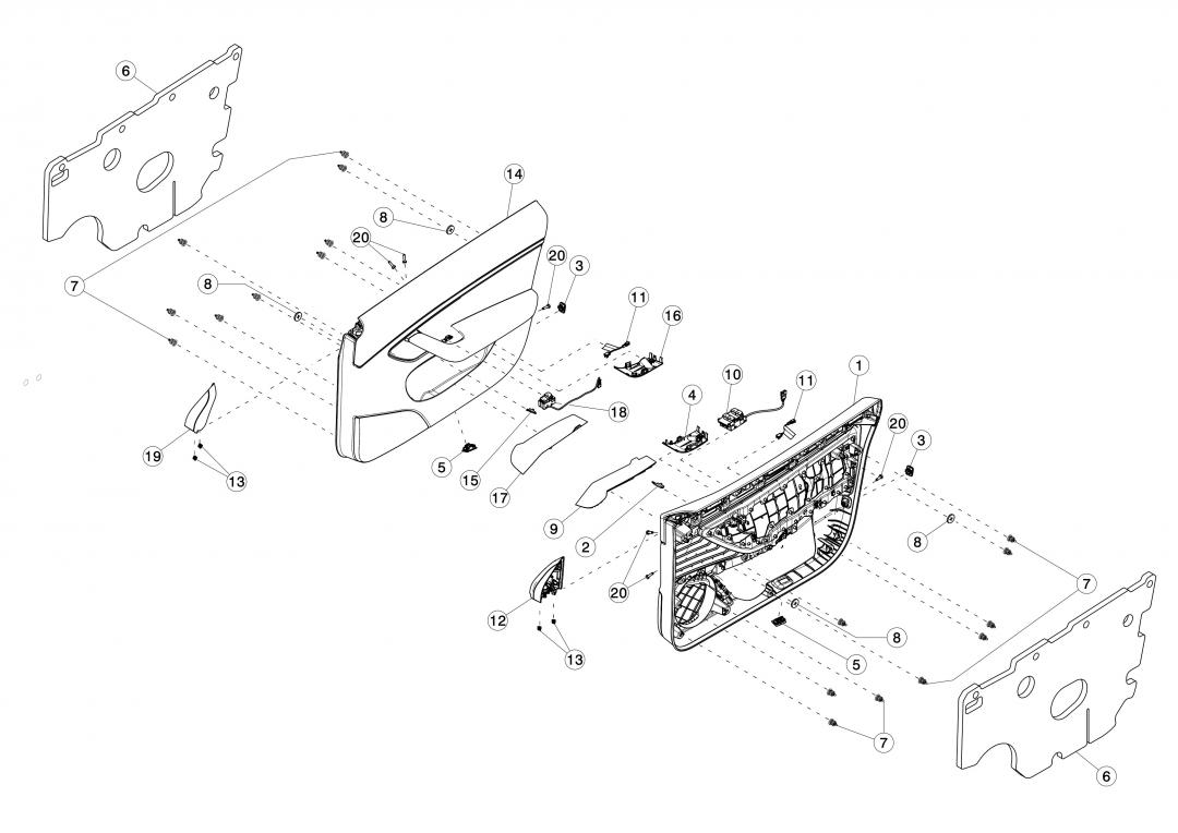 накладка декоративная Tesla Model 3 1 поколение 2020, 1085156-00-C - фото №1