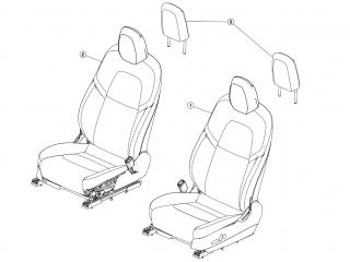 салон (комплект сидений) Tesla Model 3 1 поколение 2020, 7654324-02-B