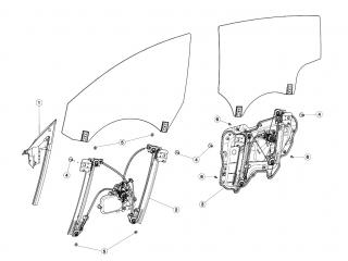стеклоподъемник передний правый Tesla Model 3 1 поколение 2020, 1096621-14-J