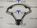 Корпус декоративный подушки безопасности (руля) водителя Tesla Model 3 1 поколение 2021, 2463292, 2463293, 1096973-00 - фото №3
