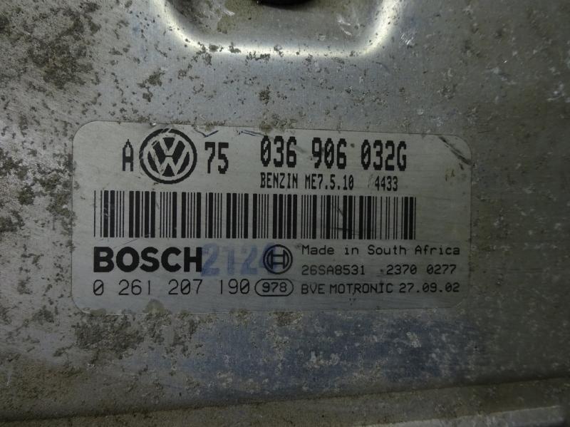 модуль управления двери Volkswagen Golf 4 поколение 2003, 1.6 л., бензин, 036906032G, 0261207190 - фото №1