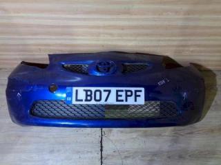 бампер передний Toyota Aygo 1 поколение 2006, синий, 521190H901
