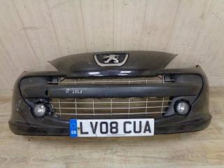 бампер передний Peugeot 207 1 поколение 2007, черный, хетчбэк 3 дв., 7401ES