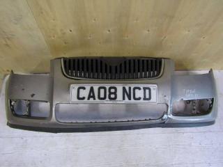 бампер передний Skoda Fabia 1 поколение (6Y) (1999 - 2004), серый, 5J0807221