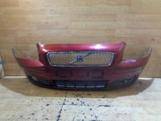 бампер передний Volvo V50 1 поколение 2006, бордовый, 39991837