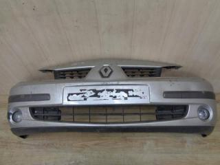 бампер передний Renault Laguna 2 поколение [рестайлинг] 2006, серебро, 7701476242