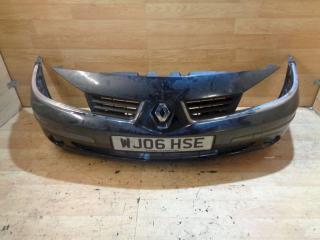 бампер передний Renault Laguna 2 поколение [рестайлинг] (2005 - 2007), черный, 7701476242