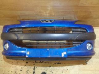 бампер передний Peugeot 1007 1 поколение (2005 - 2009), синий, 7401GK