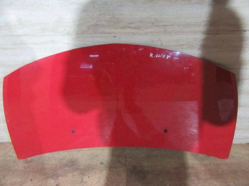 капот Renault Clio 3 поколение (2005 - 2009), красный, 7751476113 - фото №1
