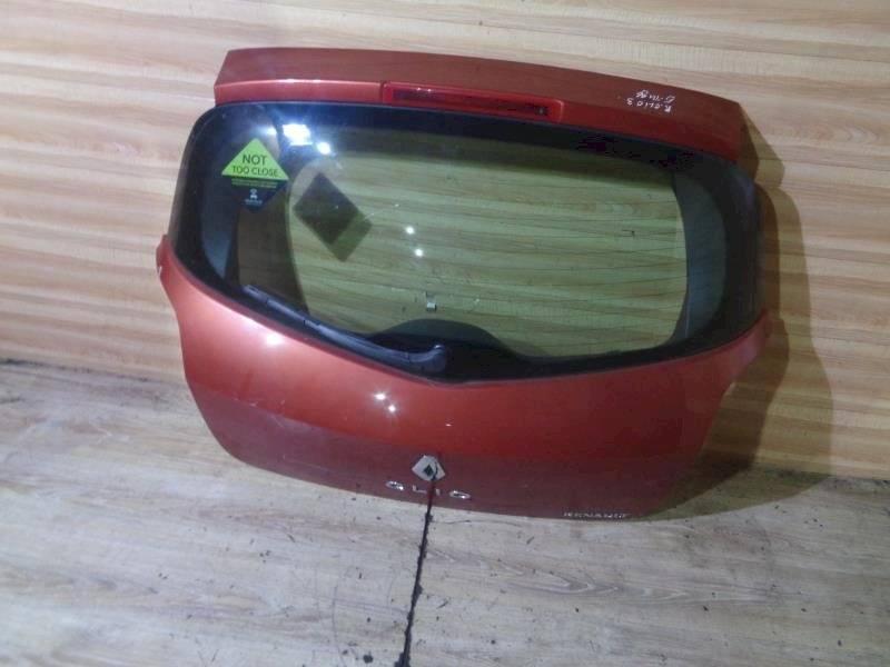 крышка багажника (дверь 3-5) Renault Clio 3 поколение 2006, оранжевый, хетчбэк 5 дв., 7751478020 - фото №1