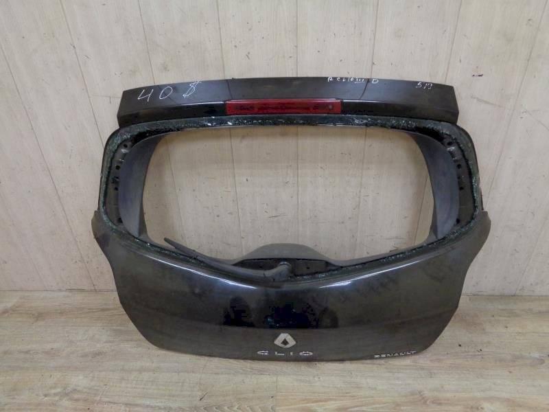 крышка багажника (дверь 3-5) Renault Clio 3 поколение 2008, черный, хетчбэк 5 дв., 7751478020 - фото №1