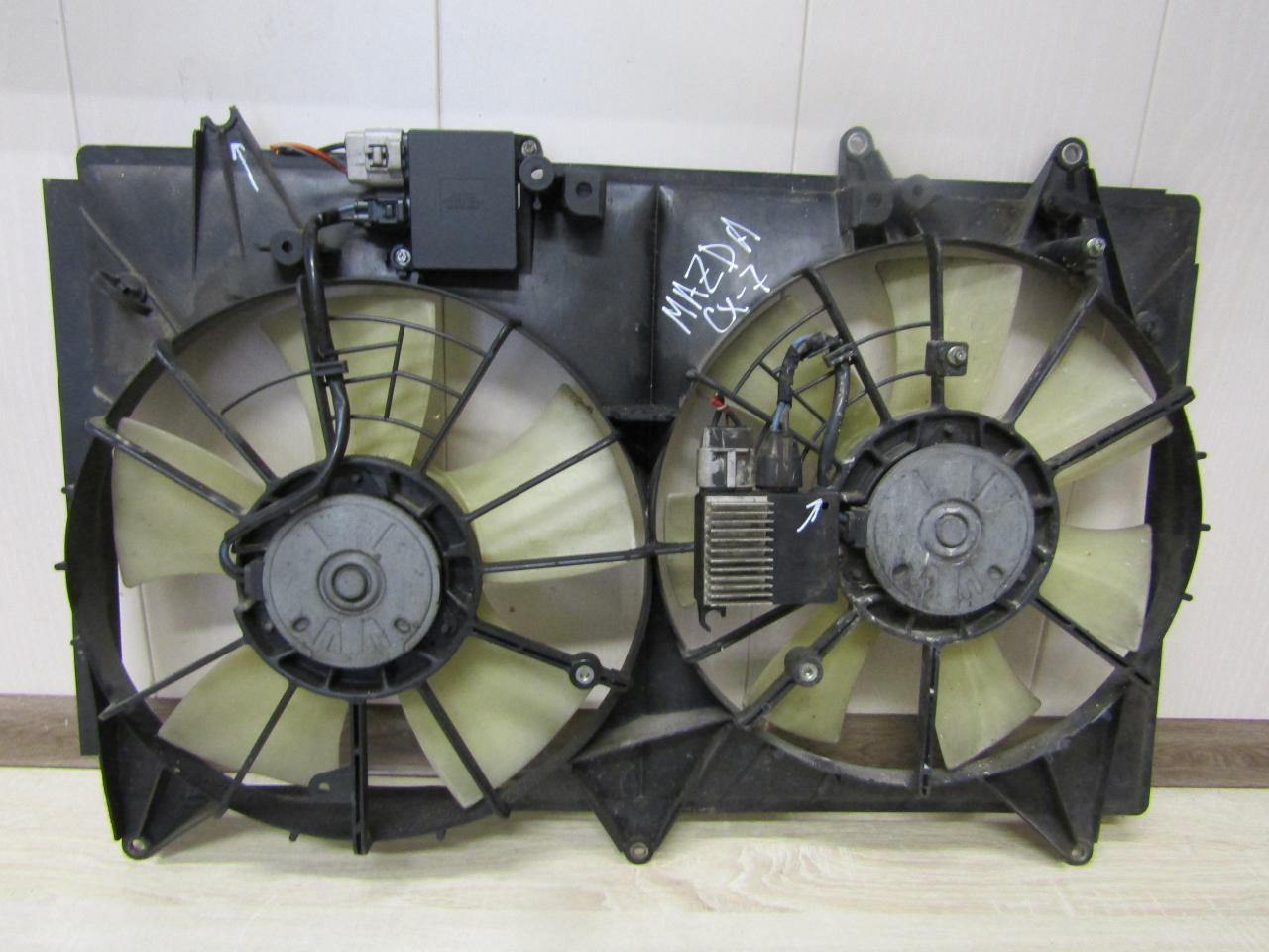 вентилятор радиатора Mazda CX-7 1 поколение (2006 - 2009), 2.3 л., Ti, бензин, L33L15025C, 4993003400 - фото №1