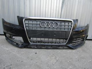 бампер передний Audi A4 B8/8K 8K2 (2007 - 2011), черный, 8K0807437, 8K0807105GRU