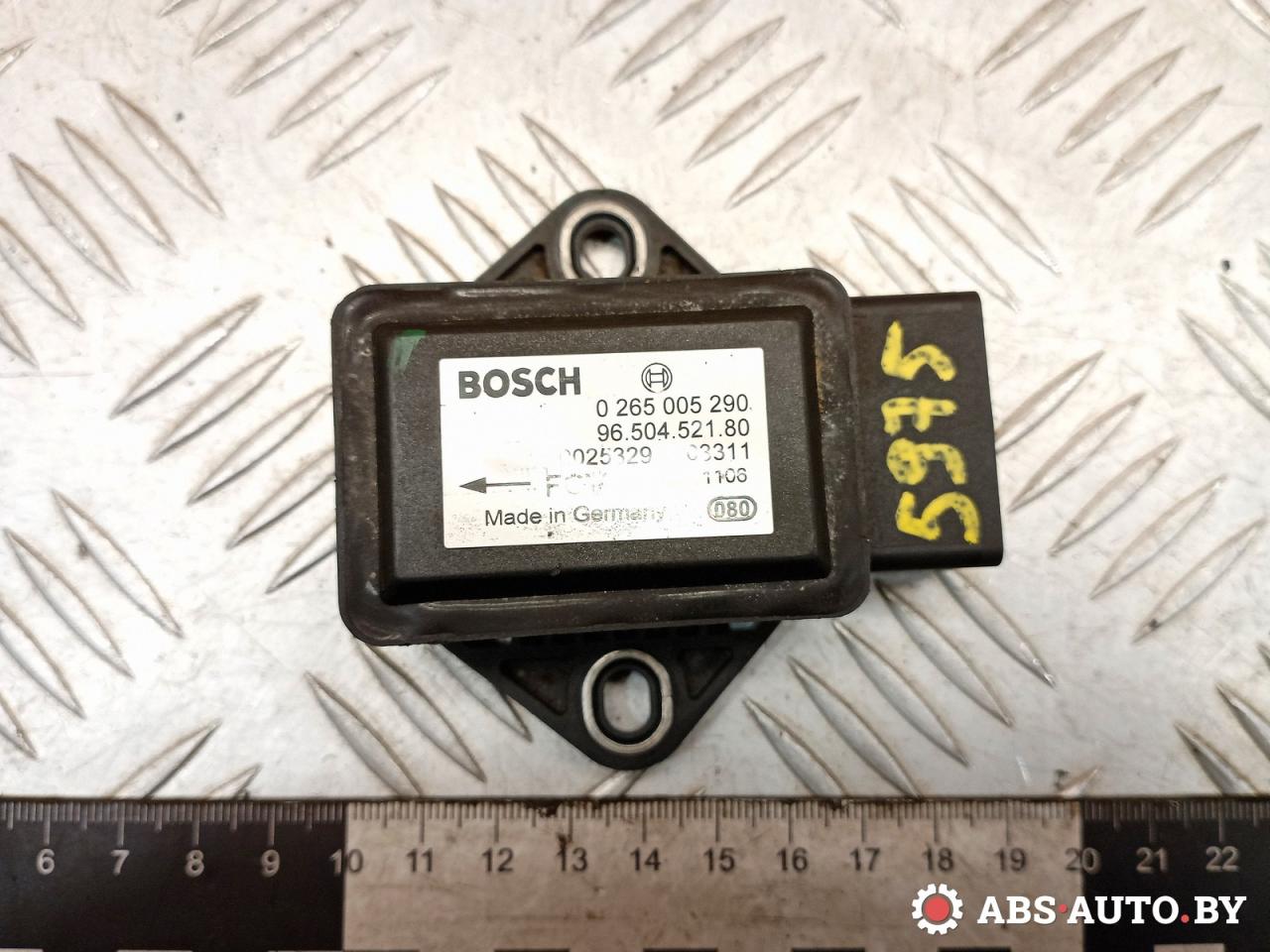 датчик ускорения Peugeot 607 1 поколение 9D 2004, 2.2 л., дизель, МКПП, 9645447780, 9650452180, 0265005290, DRSMM1, YS5290, 454905, 454907, 454916, 96303414, 96415250, 96454477, 96502357, 96504521, K9645447780, K9650452180 - фото №1