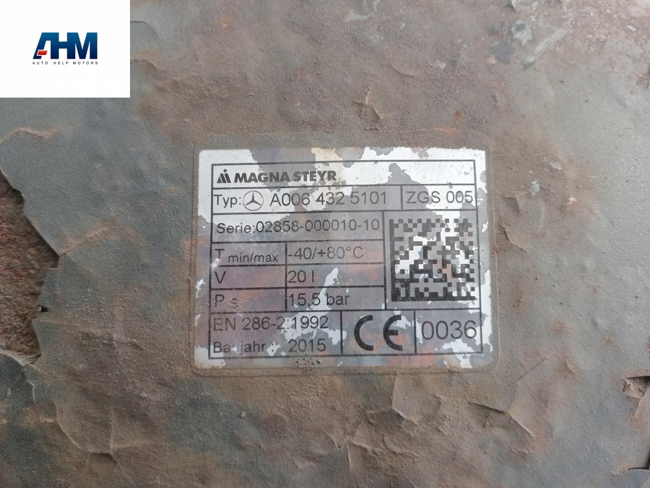 Пневморесивер Mercedes-Benz Actros 4 поколение (MP4) 2015, 12.8 л., OM 471.900, дизель, белый, правый руль, A0064325101 - фото №1