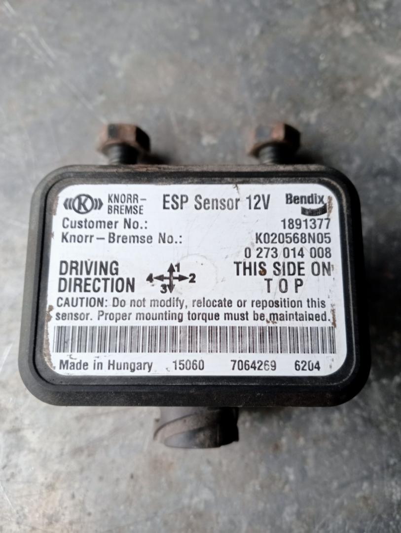 датчик курсовой устойчивости Scania R 3 поколение 2015, 12.7 л., DC 13.147, дизель, АКПП, белый, правый руль, 1891377, 3010749 - фото №1