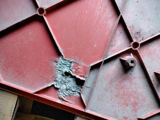 Спойлер кабины Scania R 3 поколение 2006, красный, грузовик, 1534229