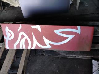 Спойлер кабины левый Scania R 3 поколение 2006, красный, грузовик, 1534228, 1893036