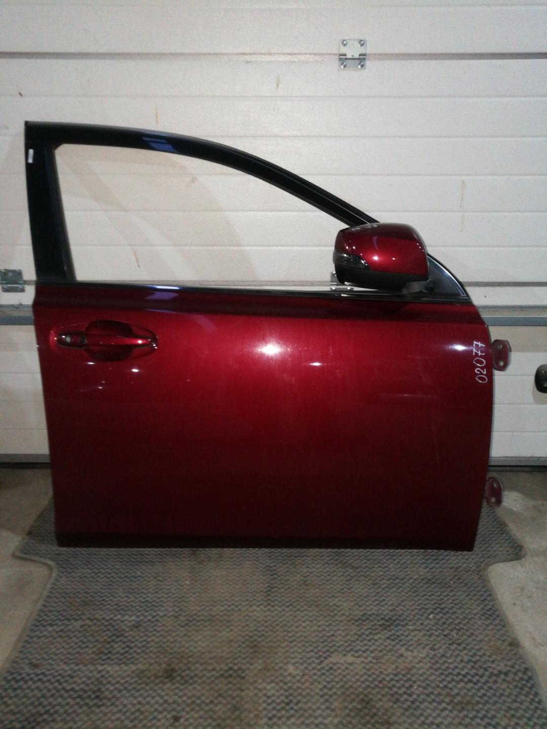 дверь передняя правая Subaru Legacy 5 поколение 2013, 2.0 л., FA20, бензин, АКПП, красный, универсал, правый руль - фото №1