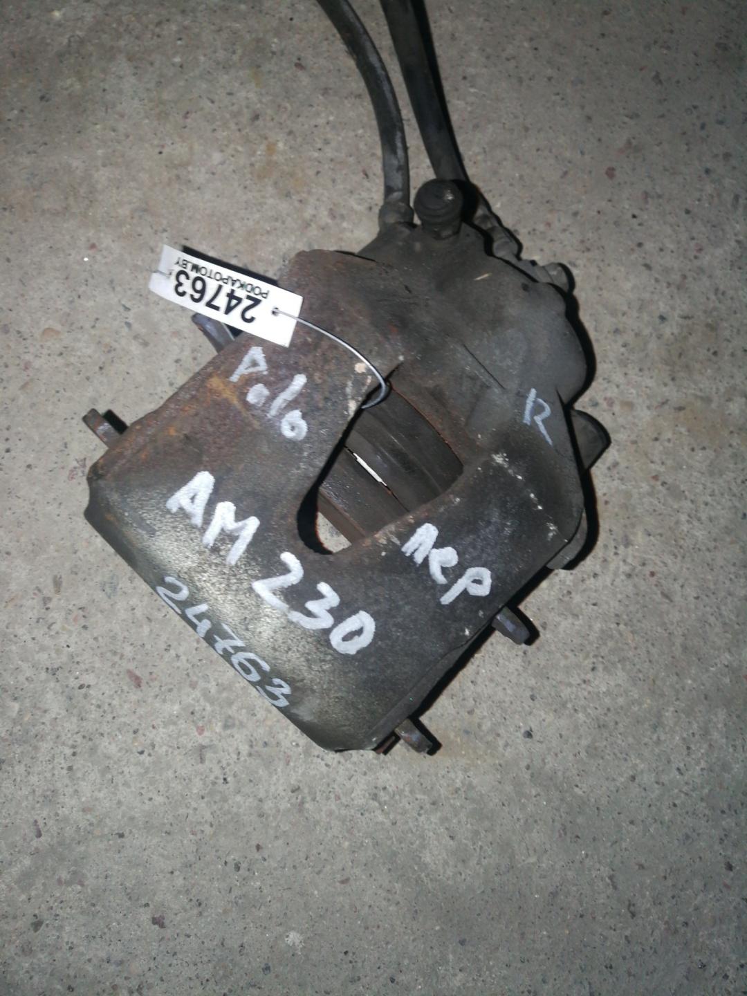 суппорт передний правый Volkswagen Polo 5 поколение 2010, 1.2 л., CBZB, бензин, АКПП, красный, хетчбэк 5 дв., правый руль - фото №1