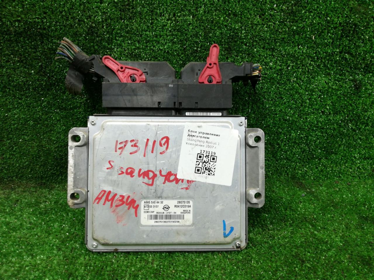 блок управления двигателем SsangYong Rodius 1 поколение 2007, 2.7 л., D27DT, дизель, АКПП, серебристый, правый руль, A6655404432, 28075135, R0412C019A - фото №1