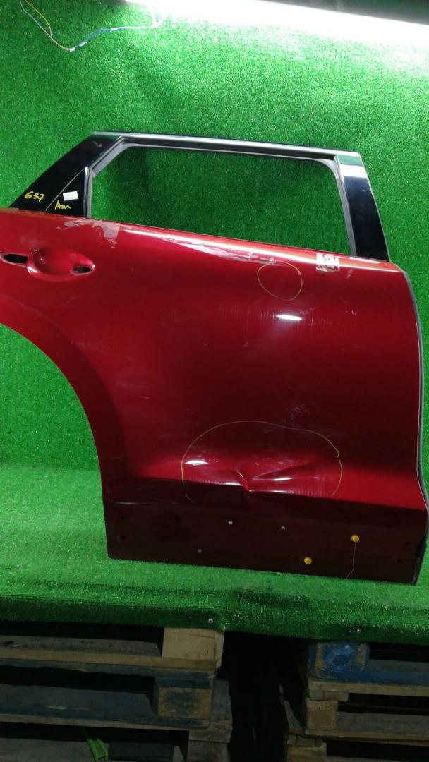 дверь задняя правая Mazda CX-9 2 поколение 2017, 2.5 л., бензин, АКПП, красный, полный привод, правый руль - фото №1