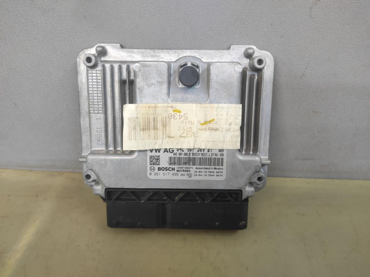 блок управления двигателем Volkswagen Jetta 7 поколение 2019, 1.4 л., бензин, АКПП, серый, седан, передний привод, 04E907309BT, 0261S17499 - фото №1