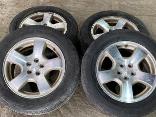 диск литой Subaru Forester 2 поколение (SG) SG 2004, 2.5 л., EJ251, бензин, МКПП, серебристый, полный привод