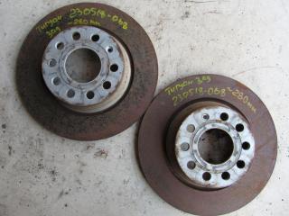 диски тормозные (комплект) Volkswagen Tiguan 1 поколение 2010, 2.0 л., CFFD, дизель, внедорожник 5 дв.