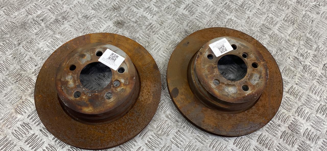 диск тормозной задний BMW X5 E70 2010, 3.0 л., N52 B30 AF, бензин, АКПП, белый alpinweiß uni (300), внедорожник 5 дв., полный привод, 34216886479, 6886479 - фото №1