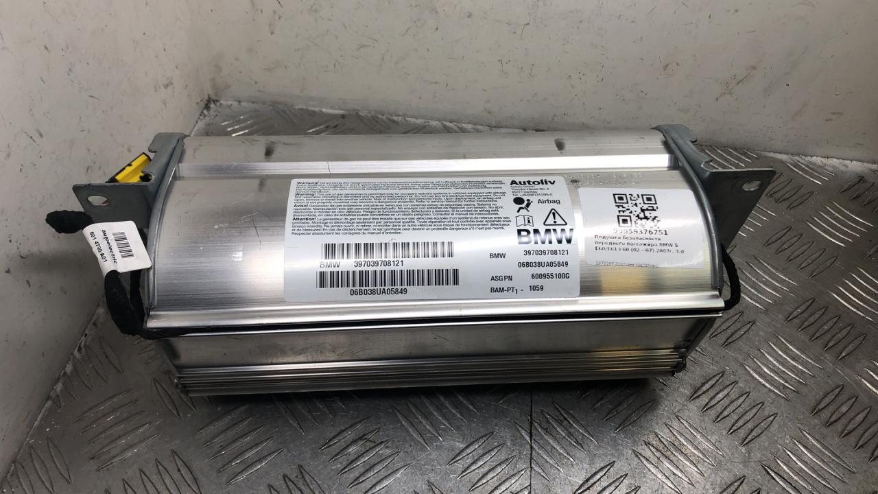 подушка безопасности пассажира BMW 5 серия E60/E61 E60 2007, 3.0 л., M57 D30 (306D4), дизель, АКПП, titansilber metallic (354), седан, задний привод, правый руль, 72127039708, 3970397 - фото №1