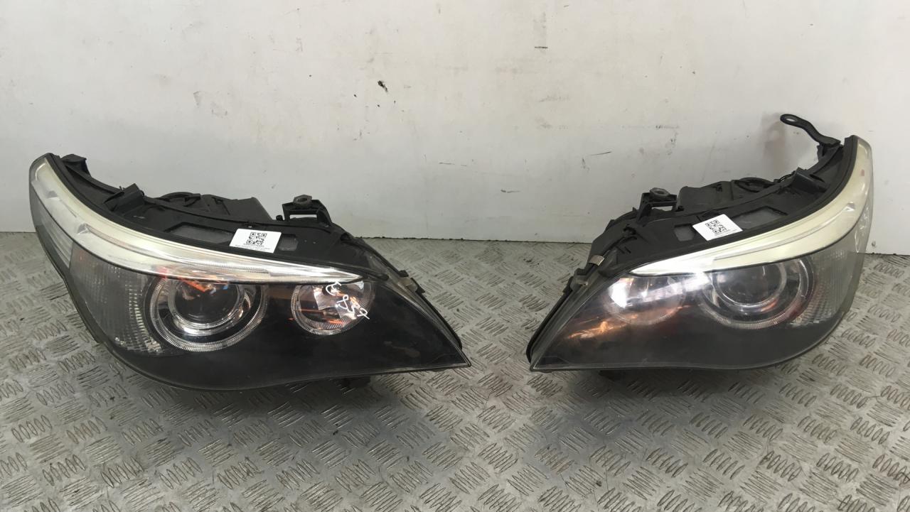 фара BMW 5 серия E60/E61 E60 2007, 3.0 л., M57 D30 (306D4), дизель, АКПП, titansilber metallic (354), седан, задний привод, правый руль, 63127160151, 63127160152 - фото №1